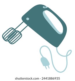 mixer. Small household kitchen electrical appliances. Clip art
