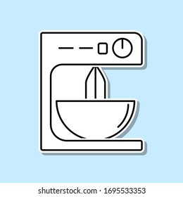 Icono de pegatina del mezclador. Línea delgada simple, contorno vectorial de iconos de cocina para ui y ux, sitio web o aplicación móvil