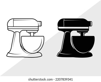 Ilustración de vectores imprimibles SVG de Mixer
