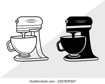 Mixer SVG Printable Vector Illustration