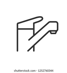 mixer tap. linear icon. Line with editable stroke