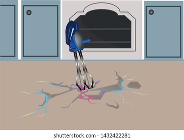 a mixer that makes a diver - a portal in the floor to another world