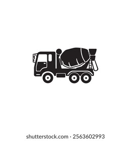 mixer truck icon symbol sign vector