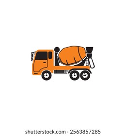 mixer truck icon symbol sign vector