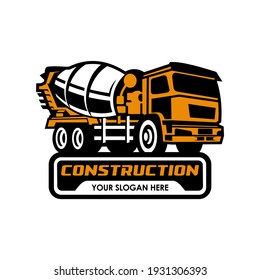 mixer truck logo vector symbol 