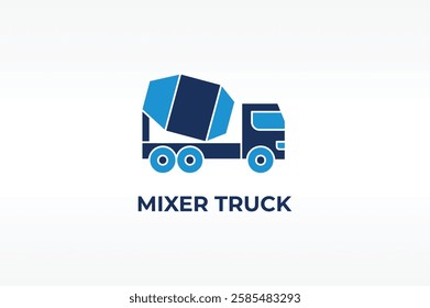 Mixer Truck vector, icon or logo sign isolated symbol illustration