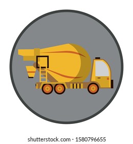 mixer truck vehicle isolated icon vector illustration design