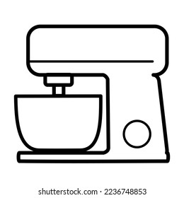mixer vector icon isolated on white background, vector illustration, cook wear, kitchen wear