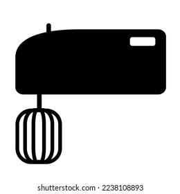 mixer vector icon isolated on white background, vector illustration, cookware, kitchenware