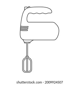 Mixer vector icon.Outline vector icon isolated on white background mixer.