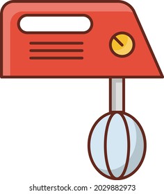 mixer Vector illustration on a transparent background. Premium quality symbols. Vector Line Flat color  icon for concept and graphic design.