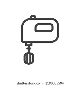 Mixer vector line icon