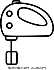 Mixer Vector Line Icon Design
