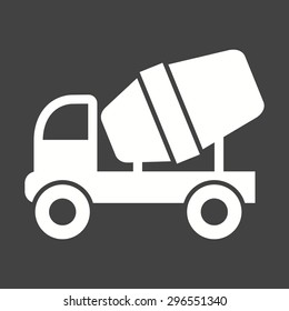 Mixer, vehicle, truck icon vector image. Can also be used for construction, interiors and building. Suitable for use on web apps, mobile apps and print media.