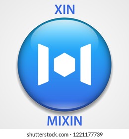 Mixin Coin cryptocurrency blockchain icon. Virtual electronic, internet money or cryptocoin symbol, logo