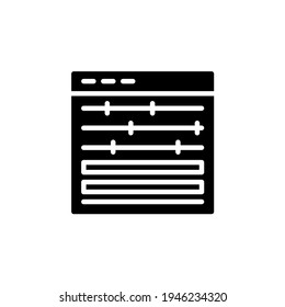 Mixing app icon with glyph style. Vector