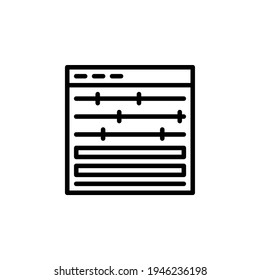 Mixing app icon with line style. Vector