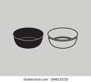 mixing bowl icon design. Symbol of cooking utensils. mixing bowl vector illustration symbol icon clipart on white isolated background.