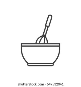 Mixing bowl line icon.