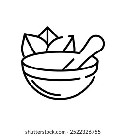 Mixing Bowl Outline Icon, Vector illustration