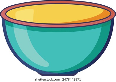 mixing bowl vector icon minimalistic design, vector icon of minimalistic mixing bowl