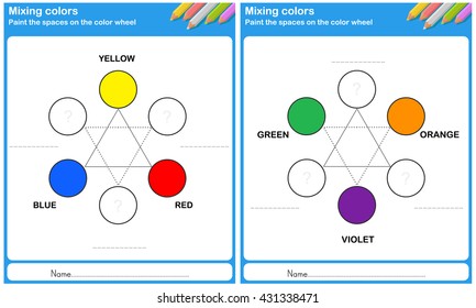 Mixing color - paint the space on the color wheel