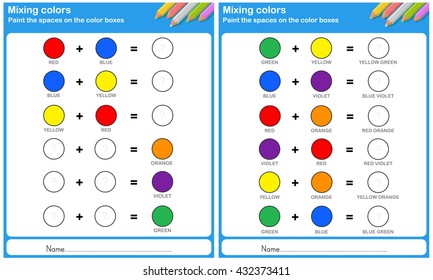 Mixing color - paint the space on the color wheel