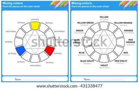 Mixing color - paint the space on the color wheel