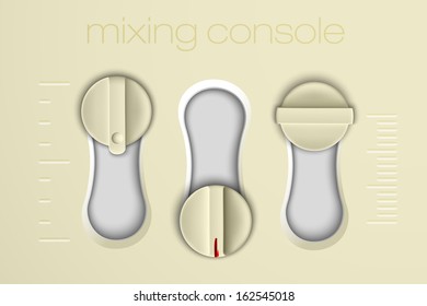 mixing console faders