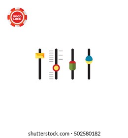 Mixing Console Faders Icon