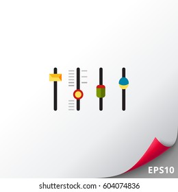 Mixing Console Faders Icon