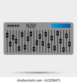  Mixing console faders web icon ilustration vector symbol