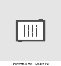 Mixing console on white background.Illustration of abstract vector