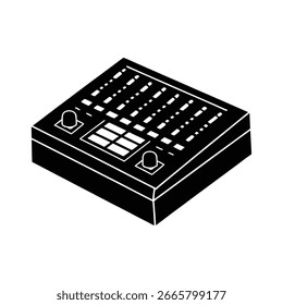 Ilustración de Arte vectorial de silueta de consola de mezcla