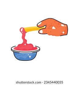 Mixing doodle vector filled outline Sticker. EPS 10 file