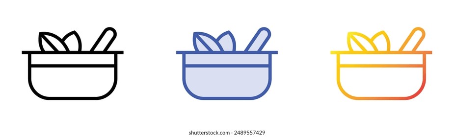 mixing icon. Linear, Blue Fill and Gradient Style Design Isolated On White Background