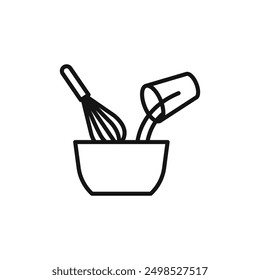 Mixing ingredients icon isolated on white background
