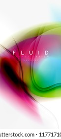 Mixing liquid color flow abstract background. Trendy abstract layout template for business or technology presentation, internet poster or web brochure cover, wallpaper. Vector illustration