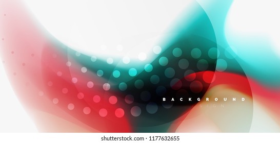 Mixing liquid color flow abstract background. Trendy abstract layout template for business or technology presentation, internet poster or web brochure cover, wallpaper. Vector illustration