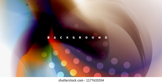 Mixing liquid color flow abstract background. Trendy abstract layout template for business or technology presentation, internet poster or web brochure cover, wallpaper. Vector illustration