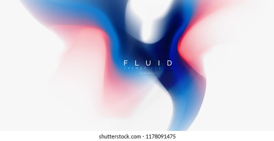 Mischung flüssiger Farbflüsse abstrakter Hintergrund. Trendy abstrakte Layout-Vorlage für Geschäfts- oder Technologiepräsentationen, Internet-Poster oder Web-Broschüren-Cover, Bildschirmhintergrund. Vektorgrafik