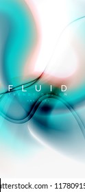 Mixing liquid color flow abstract background. Trendy abstract layout template for business or technology presentation, internet poster or web brochure cover, wallpaper. Vector illustration