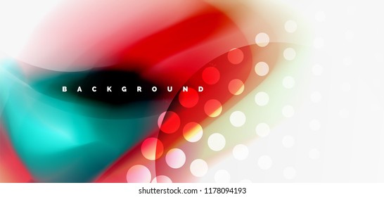 Mixing liquid color flow abstract background. Trendy abstract layout template for business or technology presentation, internet poster or web brochure cover, wallpaper. Vector illustration