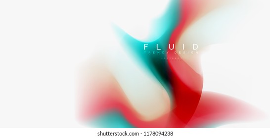 Mezcla de fondo abstracto de flujo de color líquido. Plantilla de diseño abstracto a la moda para presentación de negocios o tecnología, portada de póster de internet o de folletos web, fondo de pantalla. Ilustración del vector