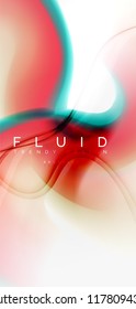 Mixing liquid color flow abstract background. Trendy abstract layout template for business or technology presentation, internet poster or web brochure cover, wallpaper. Vector illustration