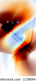 Mixing liquid color flow abstract background. Trendy abstract layout template for business or technology presentation, internet poster or web brochure cover, wallpaper. Vector illustration