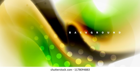 Mixing liquid color flow abstract background. Trendy abstract layout template for business or technology presentation, internet poster or web brochure cover, wallpaper. Vector illustration