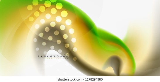 Mixing liquid color flow abstract background. Trendy abstract layout template for business or technology presentation, internet poster or web brochure cover, wallpaper. Vector illustration