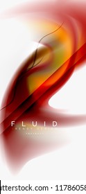 Mixing liquid color flow abstract background. Trendy abstract layout template for business or technology presentation, internet poster or web brochure cover, wallpaper. Vector illustration