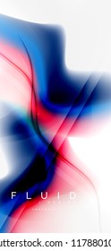 Mixing liquid color flow abstract background. Trendy abstract layout template for business or technology presentation, internet poster or web brochure cover, wallpaper. Vector illustration